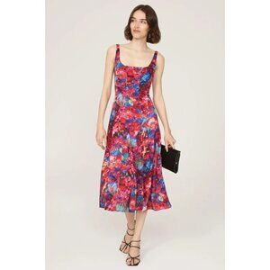 Donna Karan New York Godet Floral Midi Dress – Women’s Size 4 (Retails $350)